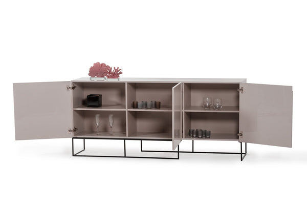 Modrest Hope Modern Grey Gloss Dining Set by VIG Furniture