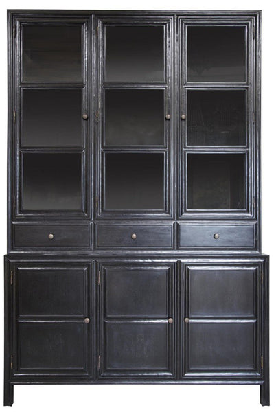Palmer Colonial Hutch, Hand Rubbed Black - Intrustic home decor