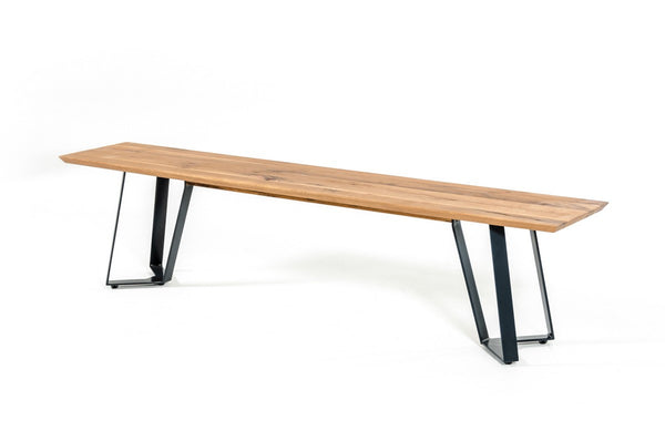 Somod 87" Oak Dining Table with Metal Base
