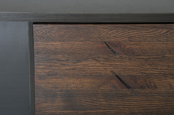 Modrest Wharton Modern Dark Aged Oak Tall Buffet/Liquor Cabinet by VIG Furniture