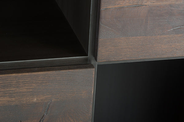 Modrest Wharton Modern Dark Aged Oak Tall Buffet/Liquor Cabinet by VIG Furniture