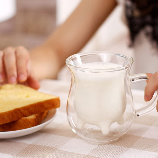 Double Layer Heat-resistant Glass Cow Udder Cups