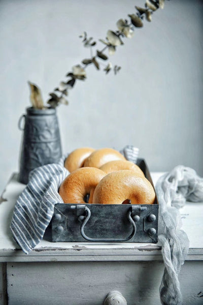 Rectangular Retro Metal Storage Box/Serving Tray
