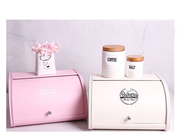 Retro Metal Bread box