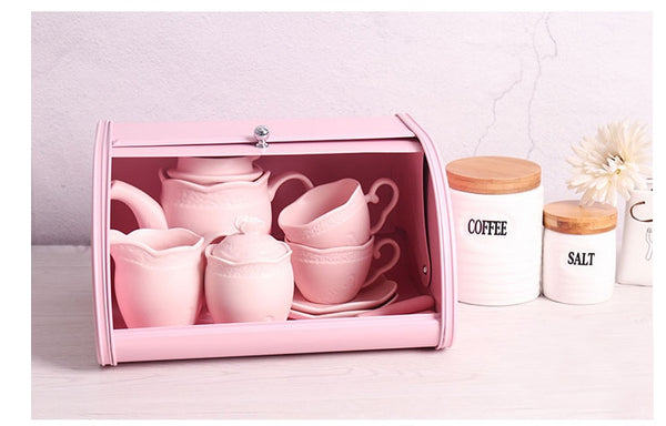 Retro Metal Bread box