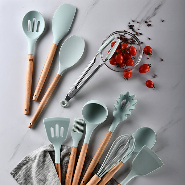 Silicone Spatula Utensils Heat-resistant with Storage