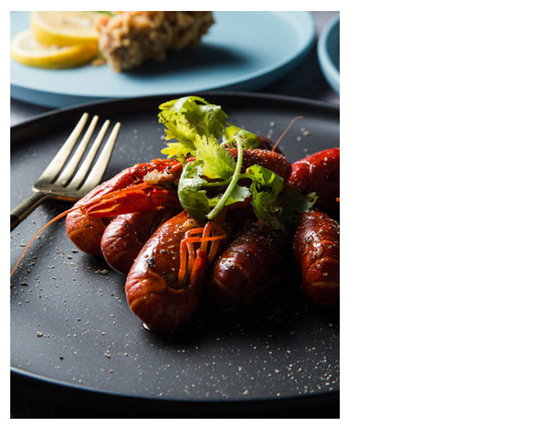 Modern Ceramic Dinner Plates Round with Lip