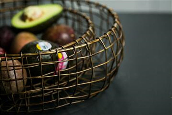 Vintage Style Metal Wrought Iron Storage Basket