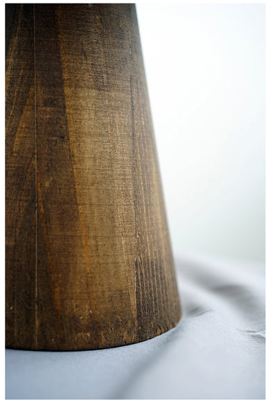 Natural Wood/Black Cake Plate Stand