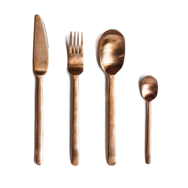 Albany Sleek Modern 4pc 18/10 Stainless Silverware - Black/Gold/Rose Gold/Silver