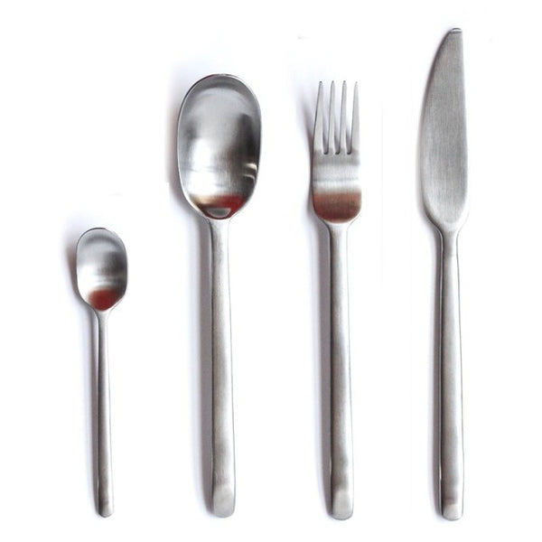 Albany Sleek Modern  4pc 18/10 Stainless Silverware - Black/Gold/Rose Gold/Silver - Rustic Edge