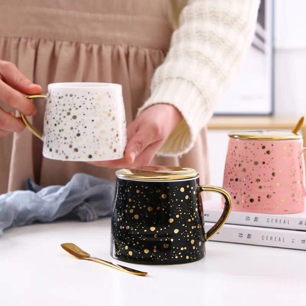 Ceramic Coffee Mug Speckle gold