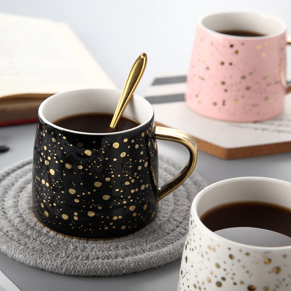 Ceramic Coffee Mug Speckle gold