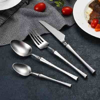 Empire 4pc 304 Stainless Steel Silverware - Rustic Edge