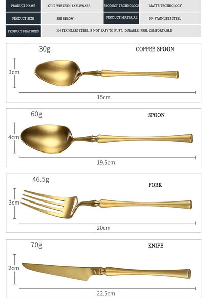 Empire 4pc 304 Stainless Steel Silverware - Rustic Edge