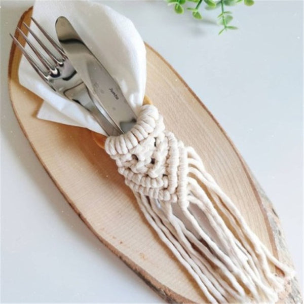 Feather Macrame Cotton Napkin Ring