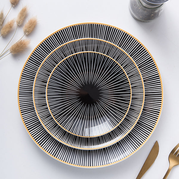 Geometric Ceramic Plate - Set of 6