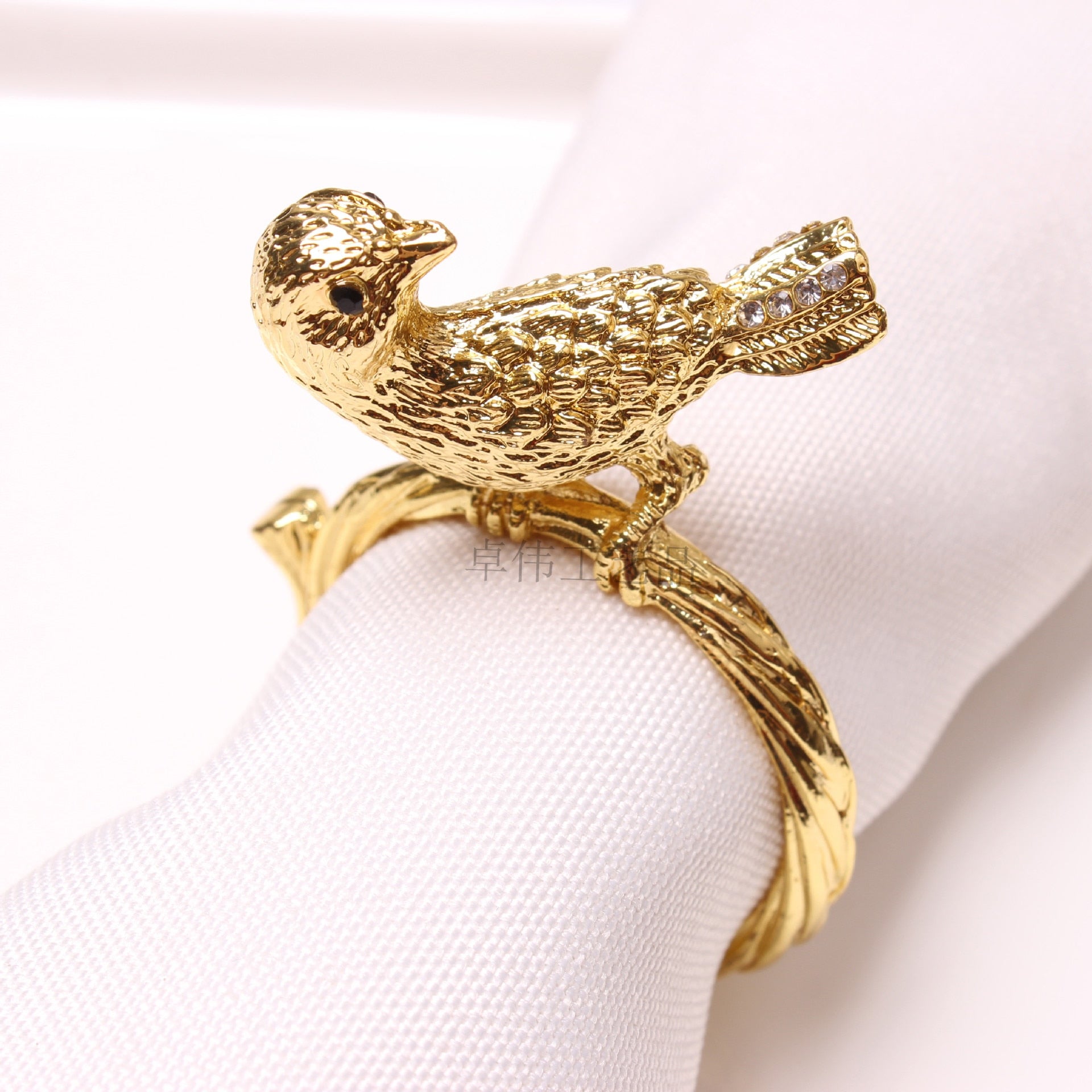 Gold Bird Napkin Ring - 10pc