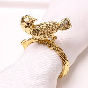 Gold Bird Napkin Ring - 10pc