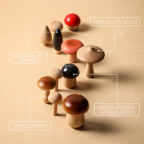 Wood Mushroom Blocks - Rustic Edge