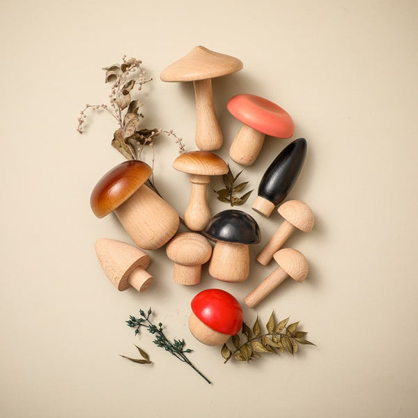 Wood Mushroom Blocks Skill Developing - 11pcs