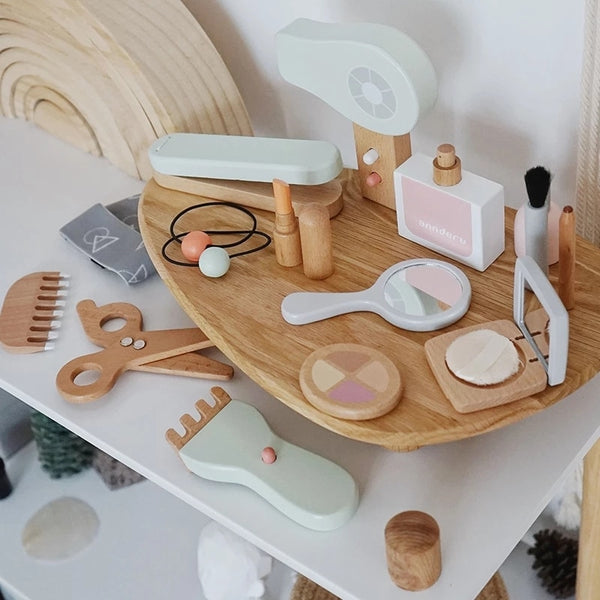 Kids Wooden Pretend Play Makeup Set - Rustic Edge