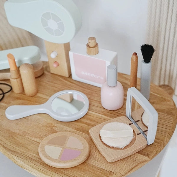 Kids Wooden Pretend Play Makeup Set - Rustic Edge