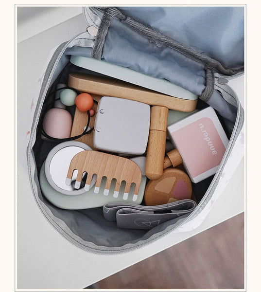 Kids Wooden Pretend Play Makeup Set - Rustic Edge