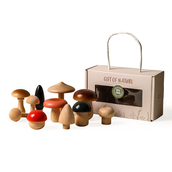 Wood Mushroom Blocks - Rustic Edge