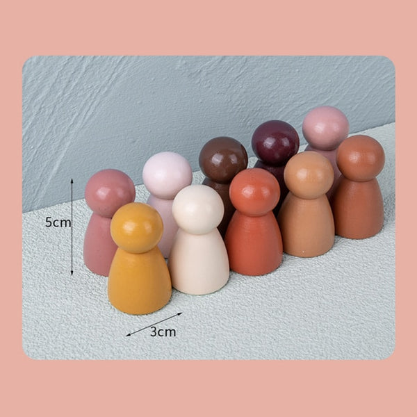 Rainbow Stacking Building Blocks Stacker - Rustic Edge