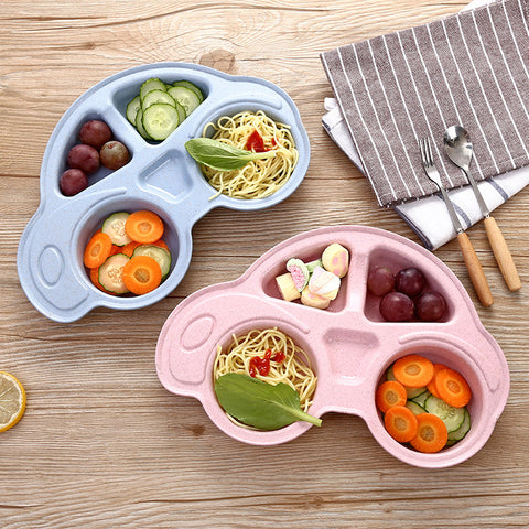 1pc Kids Car Plate Snacks Dishes - Rustic Edge