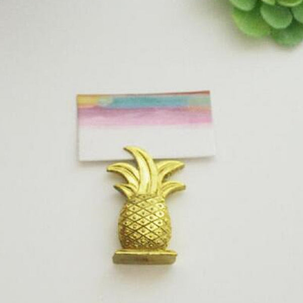 Gold Pineapple Place Card Holders 15pcs