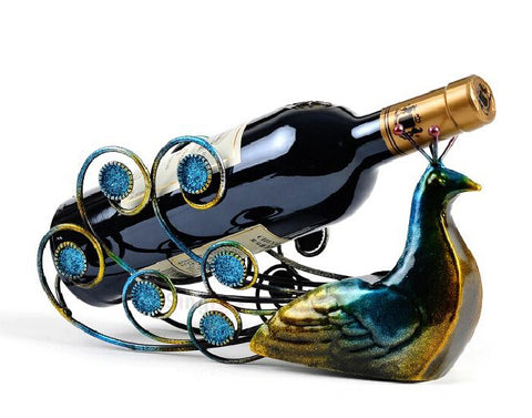 Peacock Wine Holders Wine Rack