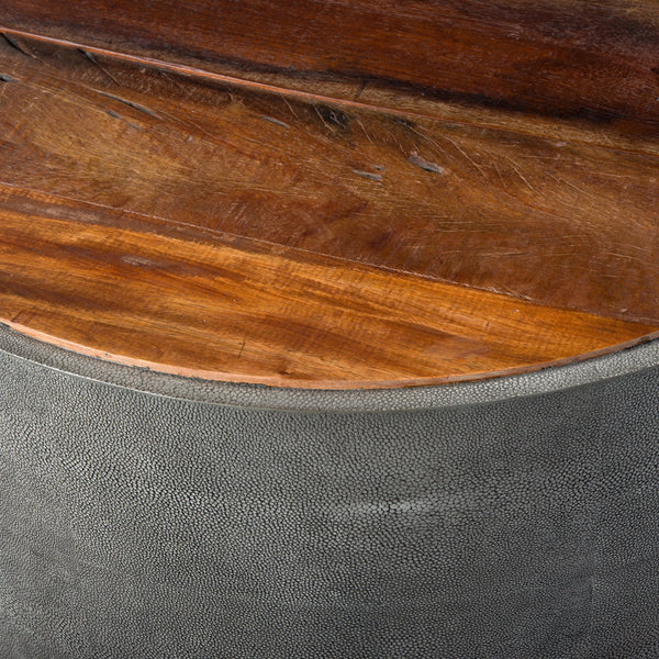 Reno Shagreen Round Cylinder Coffee Table