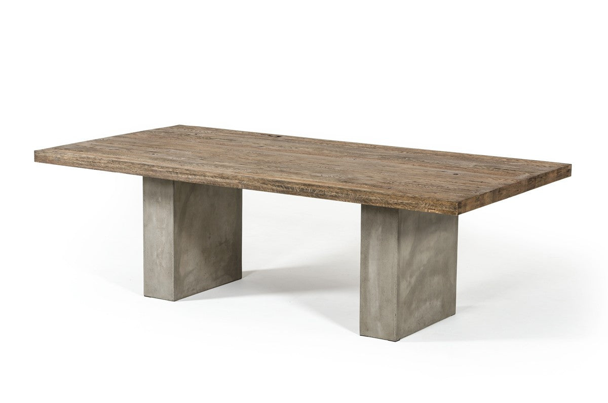 Zeo Modern Oak & Concrete Dining Table