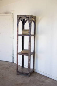 Kalalou Rustic Recycled Iron Tall 4 Tiered Shelf/Bookcase NGN1184